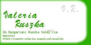 valeria ruszka business card